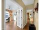 Bright home office features built-in shelving and hardwood floors at 5450 E Mclellan Rd # 215, Mesa, AZ 85205