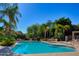 Inviting community pool with palm trees at 5450 E Mclellan Rd # 215, Mesa, AZ 85205