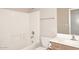 Clean bathroom, includes shower/tub combo and vanity at 6657 E Regina St, Mesa, AZ 85215