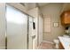 Bright bathroom featuring a glass-enclosed shower and neutral color palette at 17202 N Javelina Dr, Surprise, AZ 85374