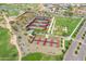 Aerial view of tennis and pickleball courts at 18324 E Spring Valley Ct, Rio Verde, AZ 85263