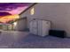 Storage shed and patio area in the backyard at 2042 E Victor Rd Rd, Gilbert, AZ 85296
