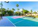 Multi-colored basketball court in the backyard at 2042 E Victor Rd Rd, Gilbert, AZ 85296