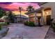 Landscaped front yard with stone pathway at 2042 E Victor Rd Rd, Gilbert, AZ 85296