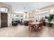 Spacious living area with tile floors and fireplace at 2042 E Victor Rd Rd, Gilbert, AZ 85296