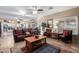 Comfortable living area with leather furniture and open floor plan at 2042 E Victor Rd Rd, Gilbert, AZ 85296