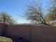 View of a private backyard with desert vegetation and a block wall at 2335 W Muirfield Dr, Anthem, AZ 85086