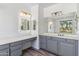 Bathroom with dual vanities and a large window at 2380 W Megan St, Chandler, AZ 85224