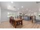 Farmhouse style dining room with large wood table at 521 E Lehi Rd, Mesa, AZ 85203