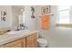Clean bathroom with single sink vanity, shower stall, and toilet at 8700 E University Dr # 1315, Mesa, AZ 85207