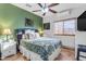 Bright bedroom featuring a ceiling fan and lots of natural light at 21187 E Alyssa Rd, Queen Creek, AZ 85142