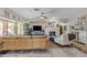 Living room featuring a fireplace and built-in shelving at 21187 E Alyssa Rd, Queen Creek, AZ 85142