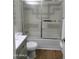 Clean bathroom with a shower/tub combo and updated vanity at 2929 E Broadway Rd # 44, Mesa, AZ 85204