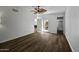 Spacious bedroom with wood-look floors and outdoor access at 2929 E Broadway Rd # 44, Mesa, AZ 85204