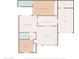 Layout of house showing bedrooms, bathrooms, kitchen, garage, and utility at 2929 E Broadway Rd # 44, Mesa, AZ 85204