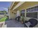 This outdoor space provides a charming seating area and a welcoming entryway to the home at 2929 E Broadway Rd # 44, Mesa, AZ 85204