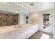 Spa-like bathroom with double vanity and walk-in shower at 4401 E Sunset Dr, Phoenix, AZ 85028