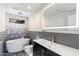 Modern bathroom with hexagon tile and freestanding tub at 4401 E Sunset Dr, Phoenix, AZ 85028