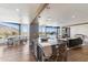 Open concept kitchen with expansive island, hardwood floors, and mountain views at 4401 E Sunset Dr, Phoenix, AZ 85028