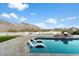 Stunning pool and patio with mountain views and chaise lounges at 4401 E Sunset Dr, Phoenix, AZ 85028