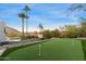 Private putting green with mountain views at 4401 E Sunset Dr, Phoenix, AZ 85028