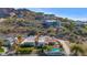 Aerial view of house, pool, and surrounding landscape at 4601 E Solano Dr, Phoenix, AZ 85018