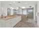 Elegant bathroom with double vanity and a large shower at 4601 E Solano Dr, Phoenix, AZ 85018