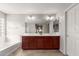Large bathroom with double sinks and a walk-in shower at 739 E Lovebird Ln, Gilbert, AZ 85297