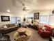 Spacious living room with vaulted ceilings and hardwood floors at 7750 E Broadway Rd # 125, Mesa, AZ 85208