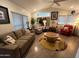 Spacious living room with vaulted ceilings and hardwood floors at 7750 E Broadway Rd # 125, Mesa, AZ 85208