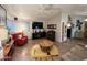 Spacious living room with vaulted ceilings and hardwood floors at 7750 E Broadway Rd # 125, Mesa, AZ 85208