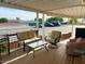 Covered patio with seating and view of community at 7750 E Broadway Rd # 125, Mesa, AZ 85208