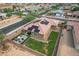 Aerial view of house with solar panels and backyard at 809 W Palo Verde Dr, Casa Grande, AZ 85122