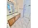 Bathroom with vanity, shower and wood flooring at 8500 E Southern Ave # 405, Mesa, AZ 85209