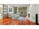 Relaxing sitting area with fireplace and hardwood floors at 9045 E Chino Dr, Scottsdale, AZ 85255