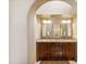 Double vanity bathroom with granite countertop at 9463 N 105Th N Pl, Scottsdale, AZ 85258