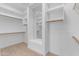 Spacious walk-in closet with built-in shelving and mirror at 3728 E Mia Ln, Gilbert, AZ 85298