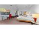 Bedroom with built-in workspace and mountain views at 5316 E Valle Vista Rd, Phoenix, AZ 85018