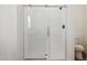 Bathroom with a large walk-in shower and modern fixtures at 53929 W Bowlin Rd, Maricopa, AZ 85139