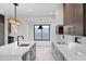 Kitchen with white countertops and dark cabinets at 6216 W Molly Dr, Phoenix, AZ 85083