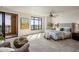 Spacious main bedroom with city views and private balcony at 7181 E Camelback Rd # 904, Scottsdale, AZ 85251
