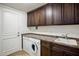Laundry room with washer, dryer, and ample cabinetry at 7181 E Camelback Rd # 904, Scottsdale, AZ 85251