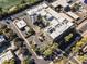 Overhead view of building, parking and pool at 914 E Osborn Rd # 208, Phoenix, AZ 85014