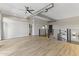 Open loft living area with hardwood floors and ceiling fan at 914 E Osborn Rd # 208, Phoenix, AZ 85014