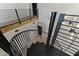 Modern loft features a metal spiral staircase leading to upper level at 914 E Osborn Rd # 208, Phoenix, AZ 85014