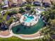 Resort-style pool with spa and a surrounding pond at 9428 W Taro Ln, Peoria, AZ 85382