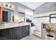 Modern bathroom with dual sinks, walk-in shower, and stylish fixtures at 10335 E Acacia Dr, Scottsdale, AZ 85255