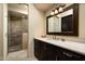 Clean bathroom with a single sink and a shower at 10585 E Crescent Moon Dr # 19, Scottsdale, AZ 85262