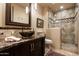 Well-appointed bathroom with walk-in shower and updated vanity at 10585 E Crescent Moon Dr # 19, Scottsdale, AZ 85262