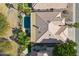 Bird's-eye view of home with pool and backyard at 1714 E Saltsage Dr, Phoenix, AZ 85048